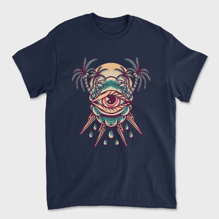 Tricou Barbati (Unisex), Summer Eye Retro Illustration