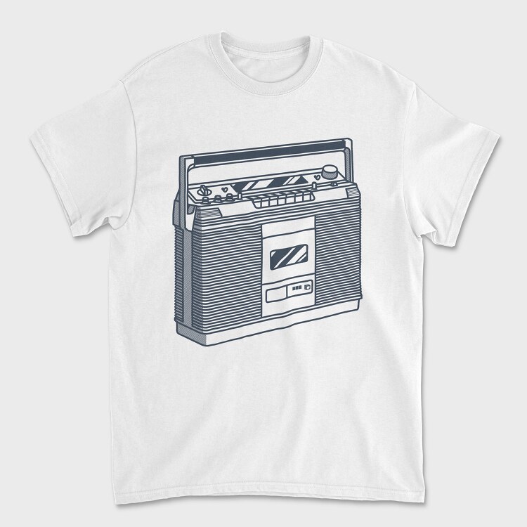 Vintage Audio Illustration 1, Tricou Barbati (Unisex)