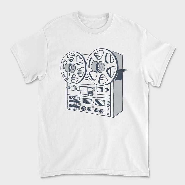 Tricou Barbati (Unisex), Vintage Audio Illustration 2