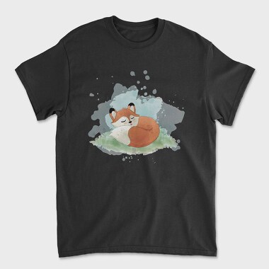 Tricou Barbati (Unisex), Watercolor Fox