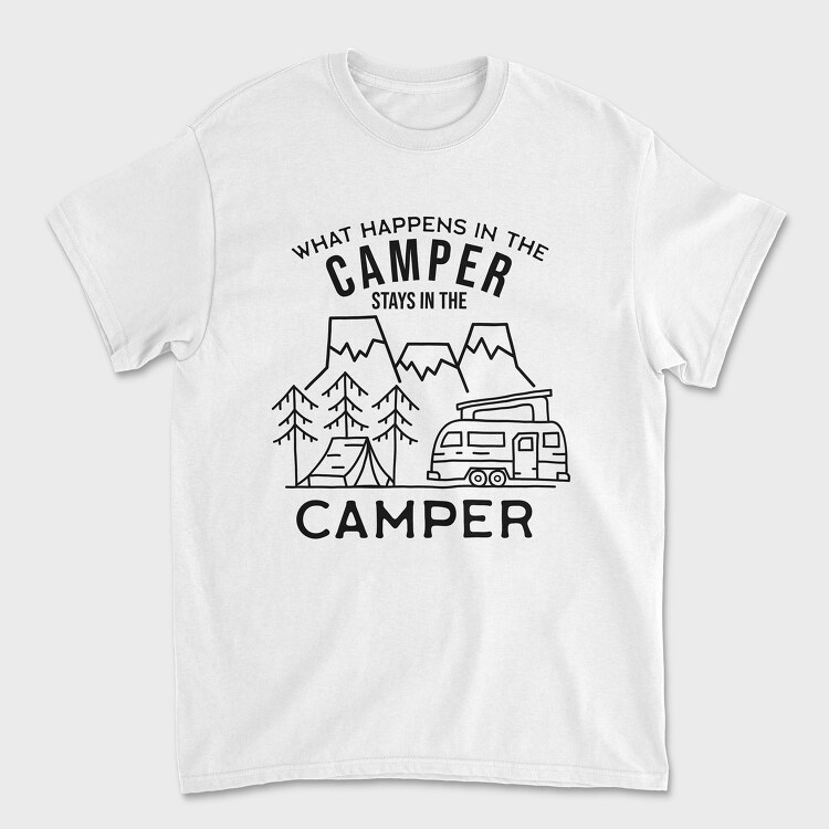 What Happens in the Camper, Tricou Barbati (Unisex)