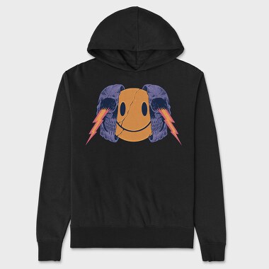 Smiley Skull, Hanorac Oversize Barbati (Unisex)