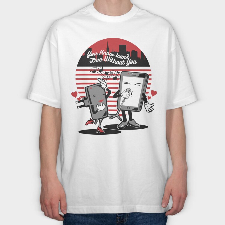 Smartphone Love Song, Tricou Oversize Barbati (Unisex)