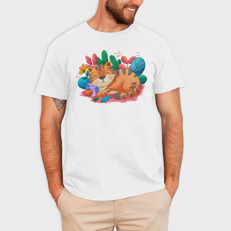 Watercolor Cat, Tricou Barbati (Unisex)