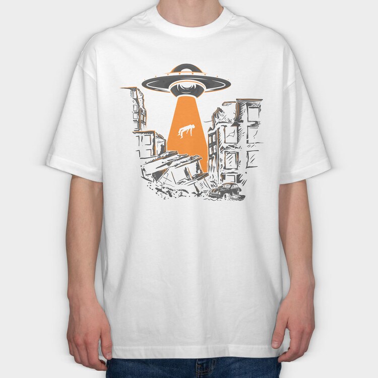 Alien Invasion, Tricou Oversize Barbati (Unisex)