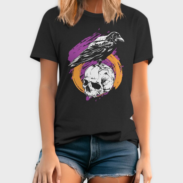 Raven Skull Strike 1, Tricou Barbati (Unisex)
