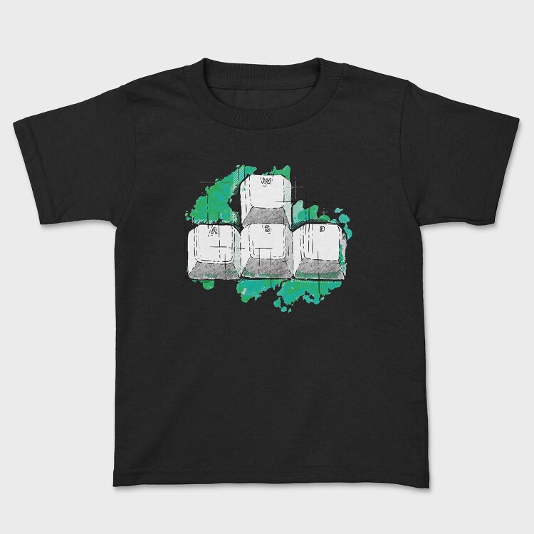 Tricou Copii, Wasd Keys