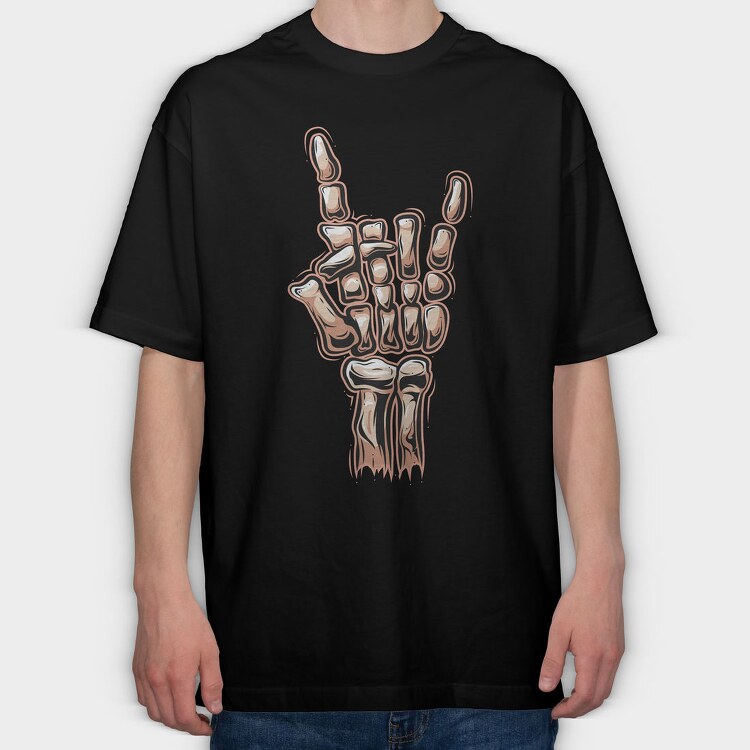 Finger Wave Hand, Tricou Oversize Barbati (Unisex)