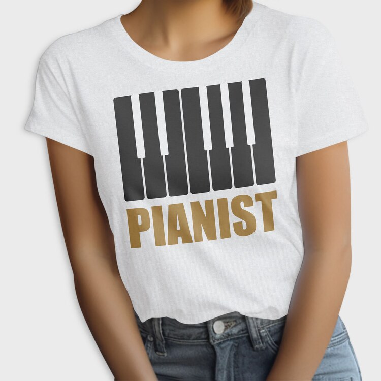 Piano Keys Gold, Tricou Femei