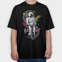 Astronaut Bike Ride, Tricou Oversize Barbati (Unisex)