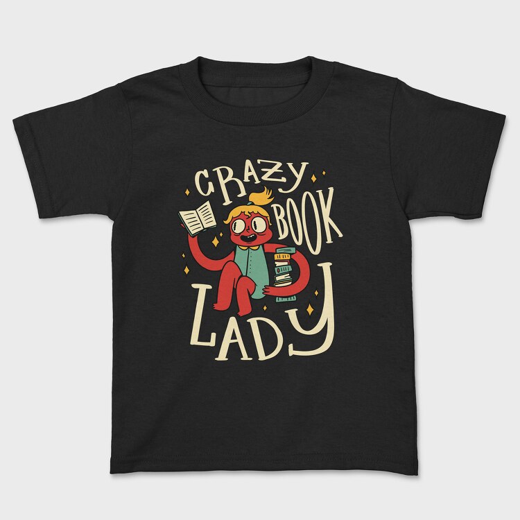 Tricou Copii, Crazy Book Lady