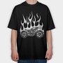 Motorcycle Custom Speed, Tricou Oversize Barbati (Unisex)