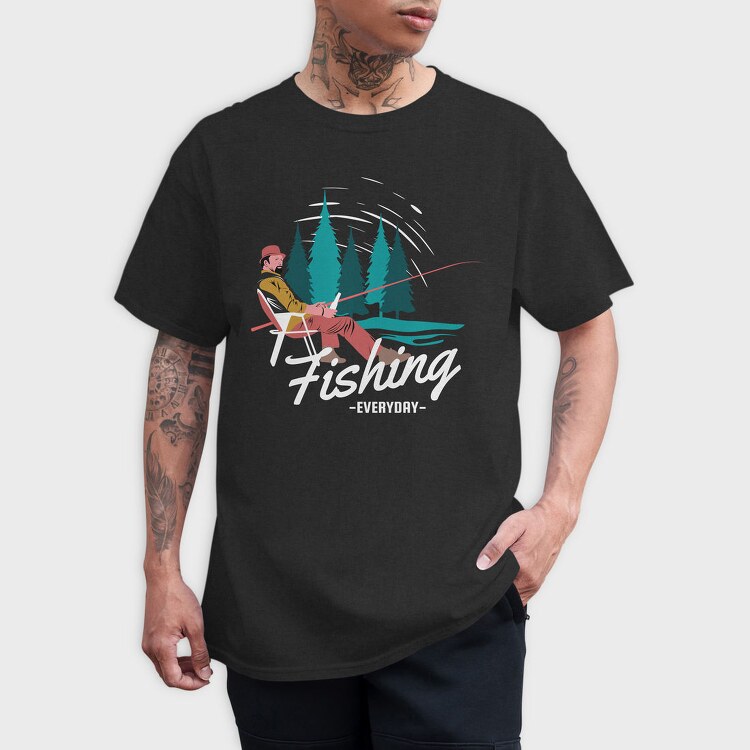 Fishing Forest Retreat, Tricou Barbati (Unisex)