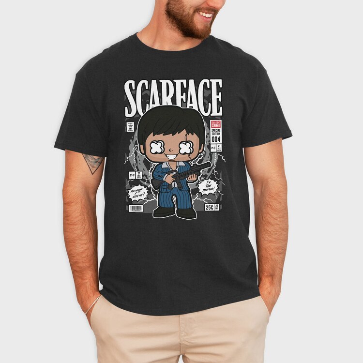 Scarface Tony Montana, Tricou Barbati (Unisex)