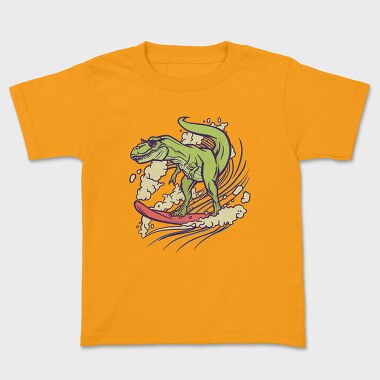 Tricou Copii, Dinosaur Surfing