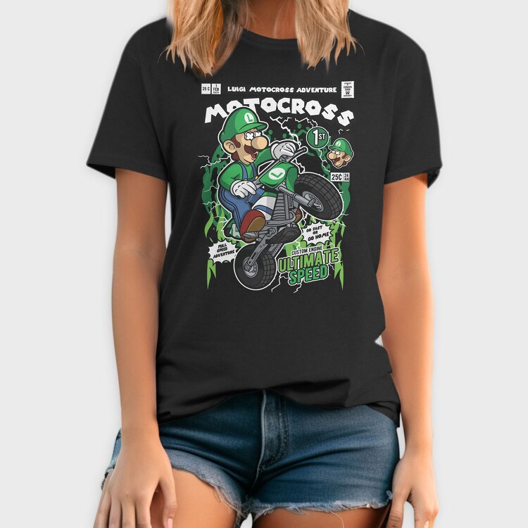 Luigi Motocross, Tricou Barbati (Unisex)