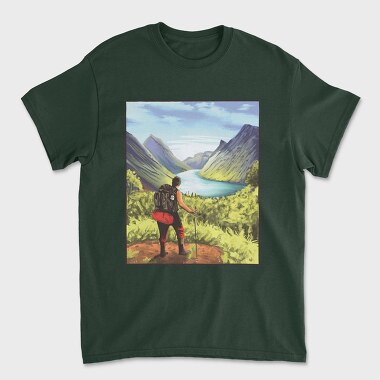 Tricou Barbati (Unisex), Hiker Landscape