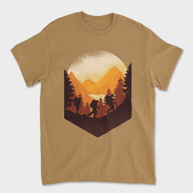 Mountain Hiking, Tricou Barbati (Unisex)