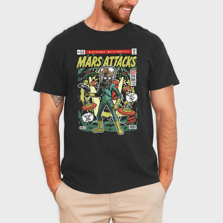 Mars Attacks, Tricou Barbati (Unisex)