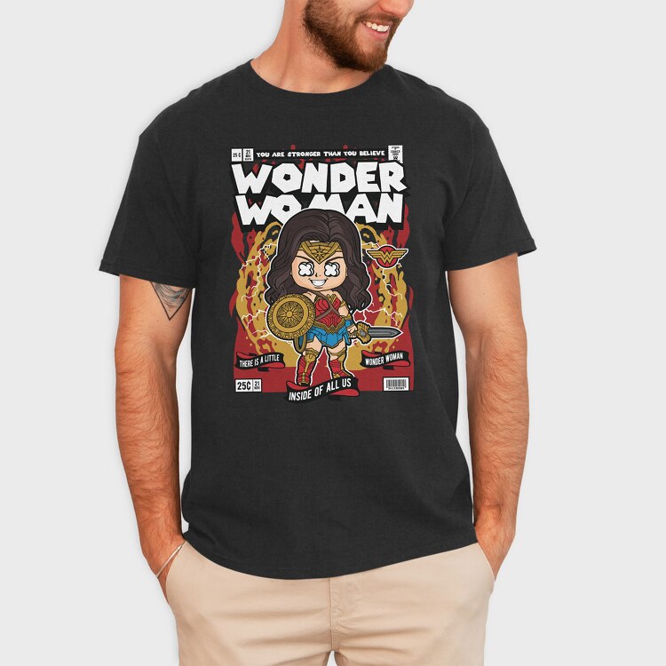 Wonder Woman, Tricou Barbati (Unisex)