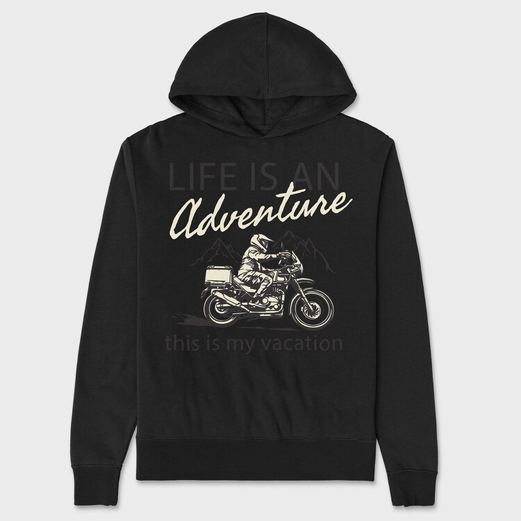 Life Is an Adventure, Hanorac Oversize Barbati (Unisex)