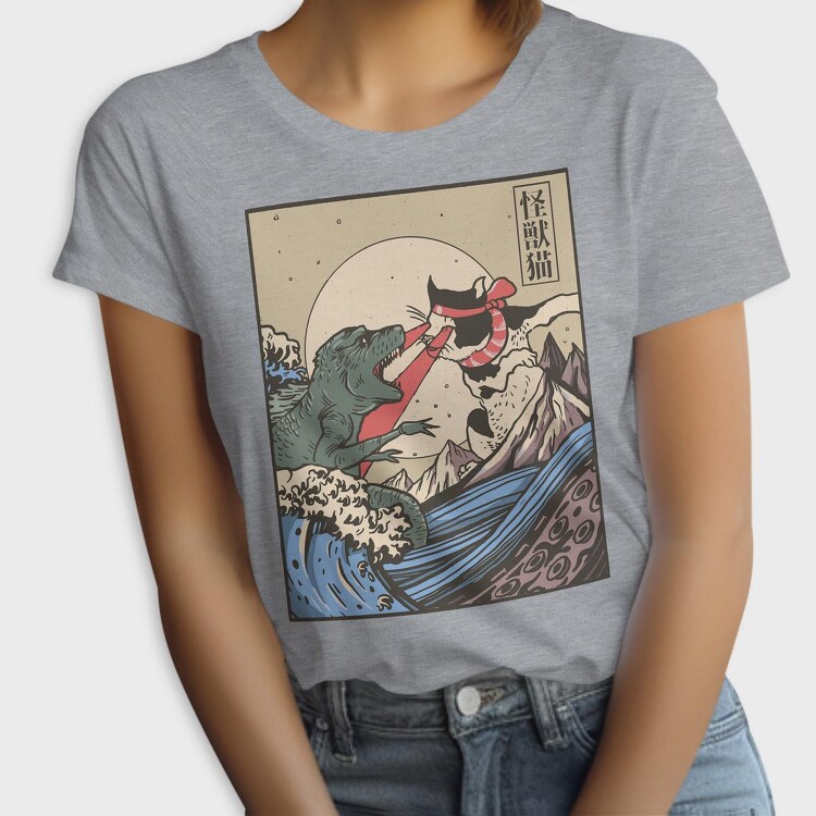 Kaiju Vs Cat, Tricou Femei
