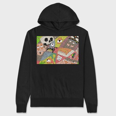 Psychedelic Illustration, Hanorac Oversize Barbati (Unisex)