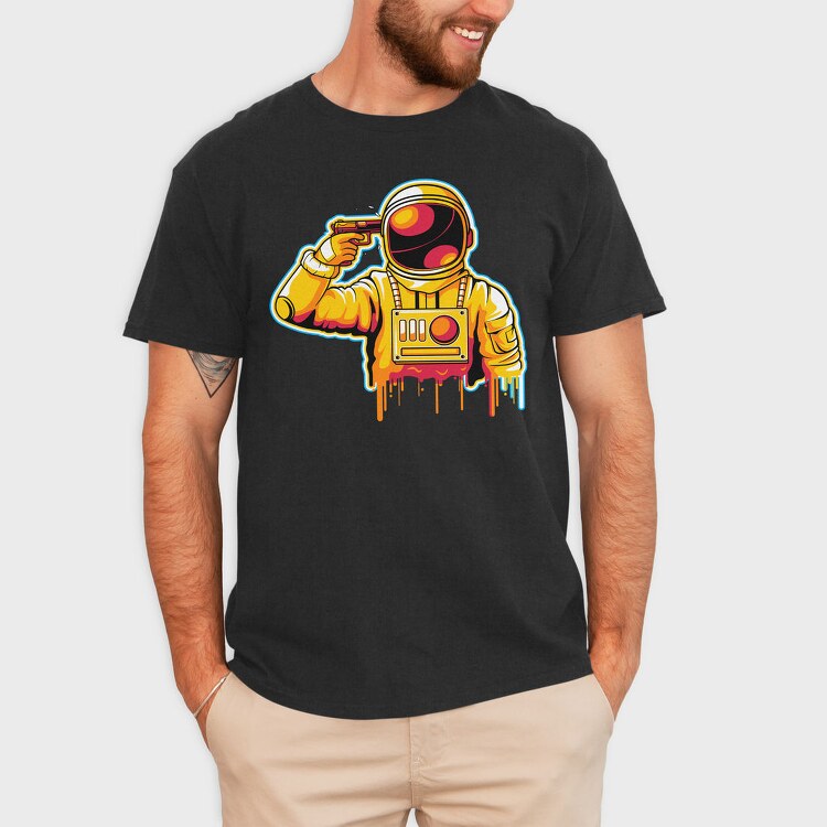 Astronaut Gunner, Tricou Barbati (Unisex)