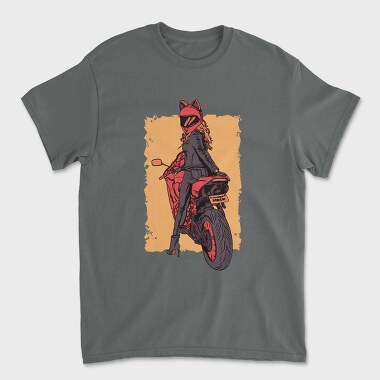 Tricou Barbati (Unisex), Cat Woman Motorbike