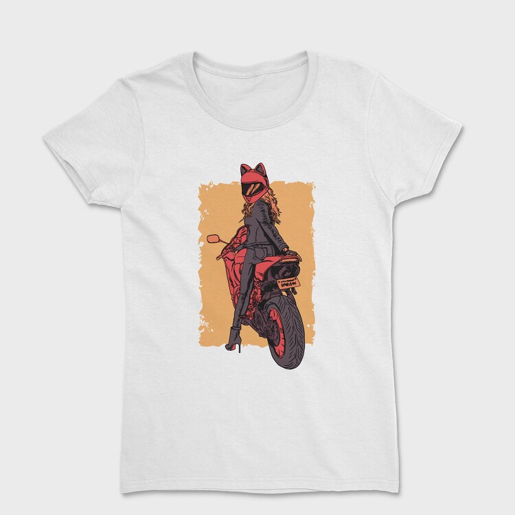 Tricou Femei, Cat Woman Motorbike