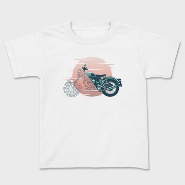 Tricou Copii, Vintage Geometric Motorbike