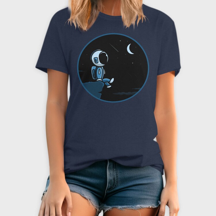Astronaut Moon Night, Tricou Barbati (Unisex)