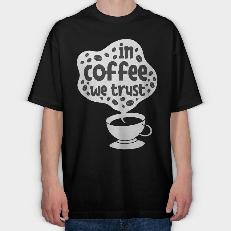 Coffee Trust Beans, Tricou Oversize Barbati (Unisex)
