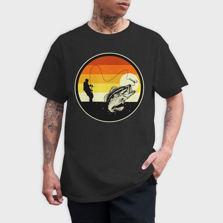 Fishing Sunset, Tricou Barbati (Unisex)