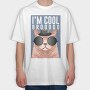 Cool Cat Bro, Tricou Oversize Barbati (Unisex)