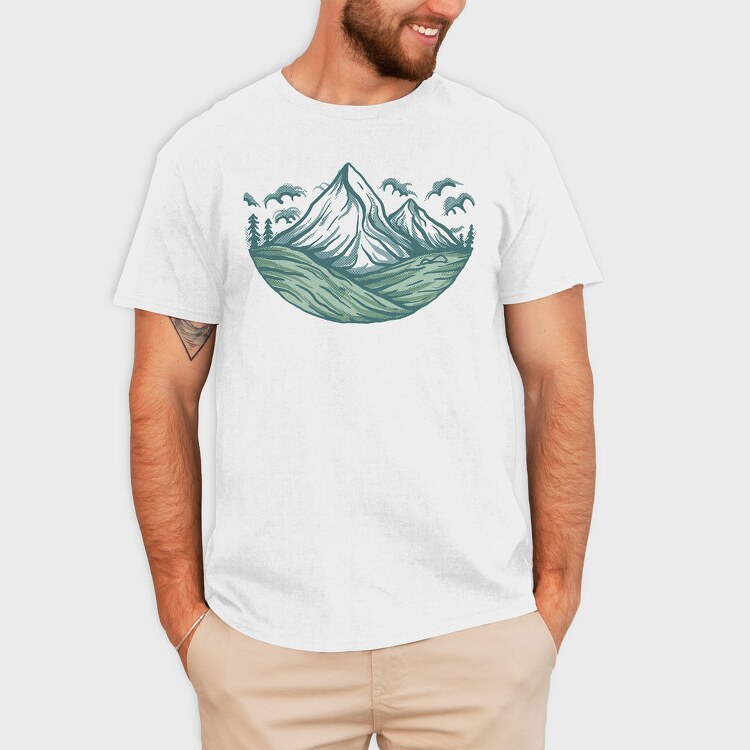 Mountain Wave, Tricou Barbati (Unisex)