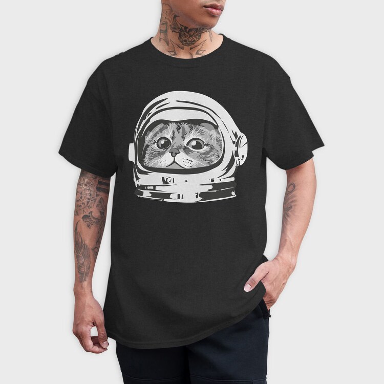 Space Cat Astronaut 1, Tricou Barbati (Unisex)