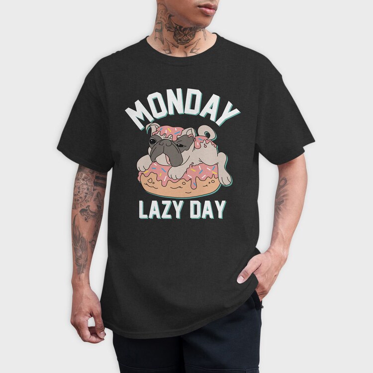 Pug Donut Monday, Tricou Barbati (Unisex)