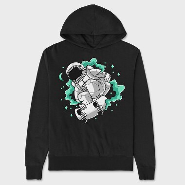 Astronaut Skate Green, Hanorac Oversize Barbati (Unisex)