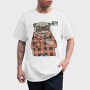 Pug Hey Plaid, Tricou Barbati (Unisex)