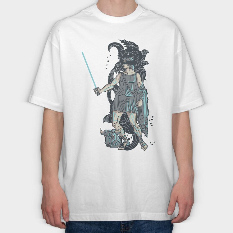 Athenas Blade, Tricou Oversize Barbati (Unisex)