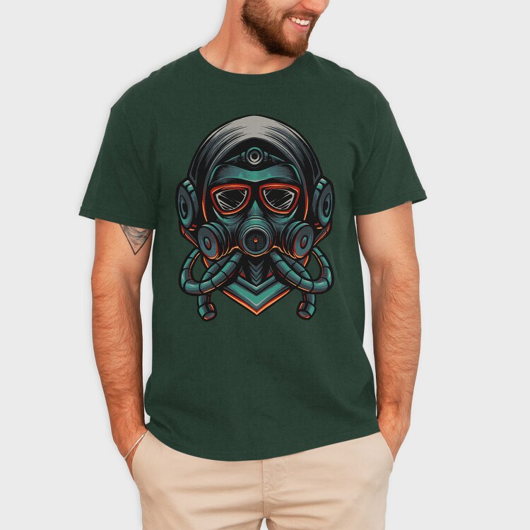 Cyberpunk Gasmask, Tricou Barbati (Unisex)
