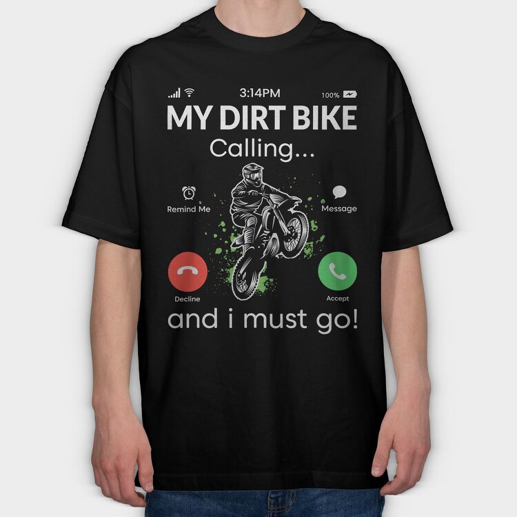 Motorcycle Call, Tricou Oversize Barbati (Unisex)