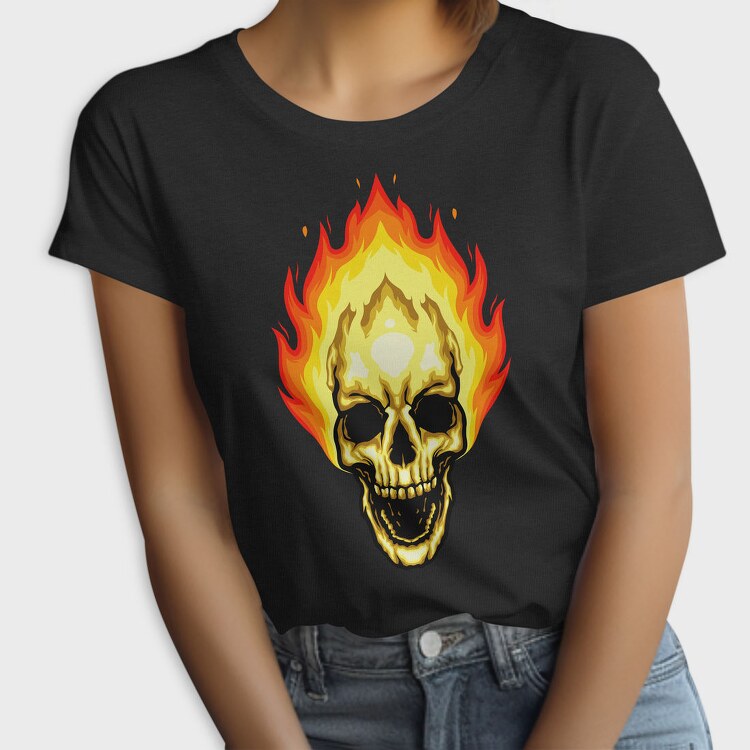Flaming Skull, Tricou Femei