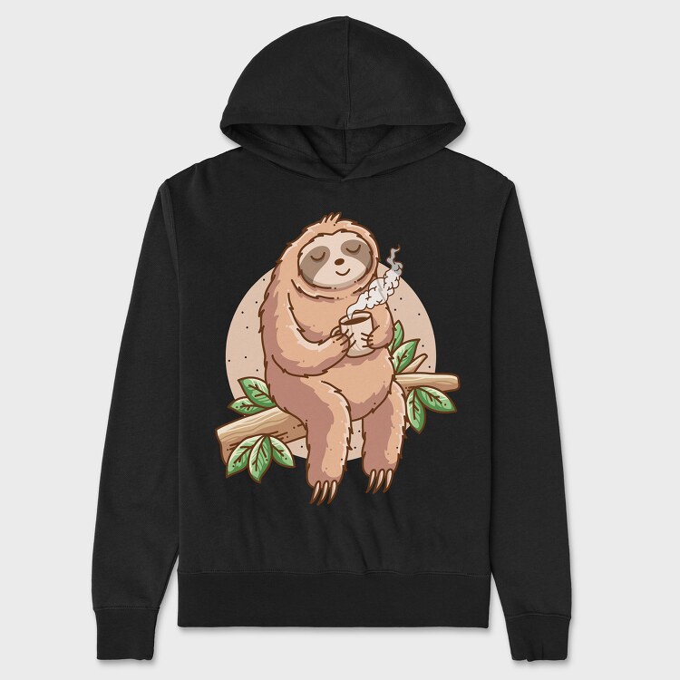 Cute Sloth, Hanorac Oversize Barbati (Unisex)