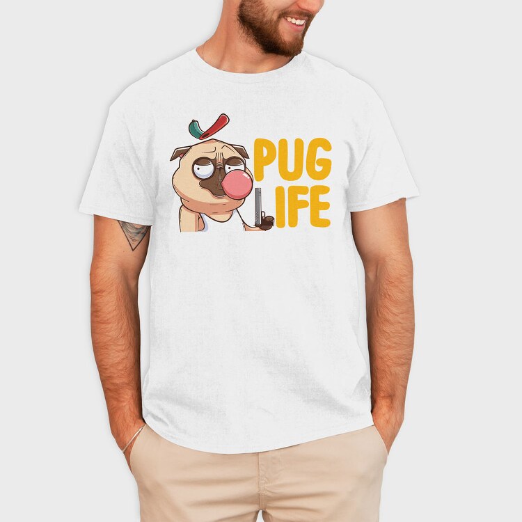 Pug Life Bubble, Tricou Barbati (Unisex)
