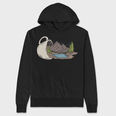 Coffee Landscape, Hanorac Oversize Barbati (Unisex)