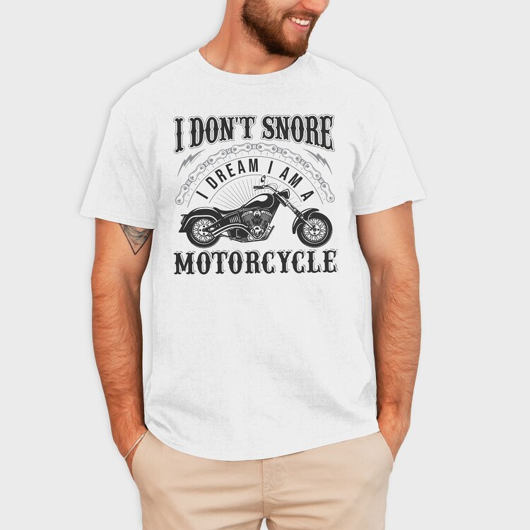 Motorcycle Dreams Snore, Tricou Barbati (Unisex)