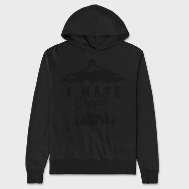 I Hate People Mountain, Hanorac Oversize Barbati (Unisex)