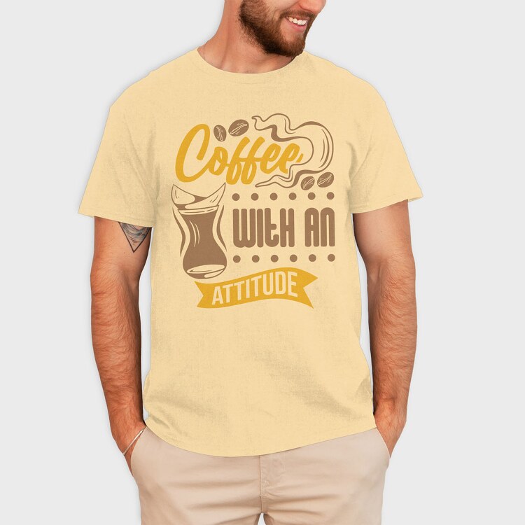 Coffee With an Attitude, Tricou Barbati (Unisex)